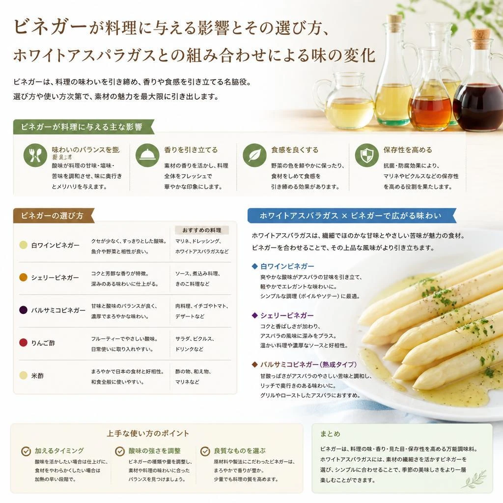 ビネガーで引き立つ新しい味覚