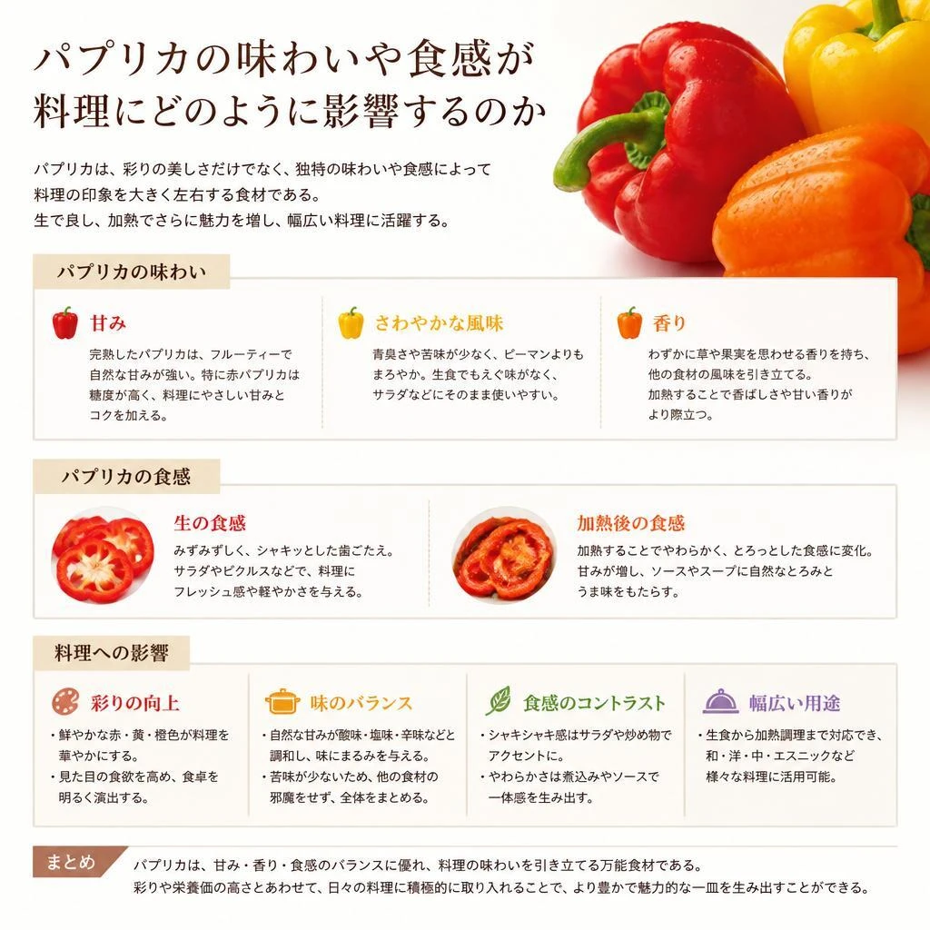 鮮やかなパプリカとその役割