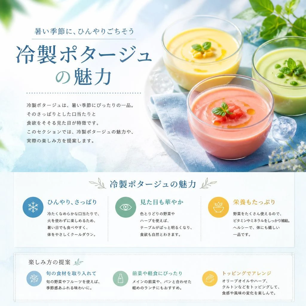 冷製ポタージュの魅力と楽しみ方
