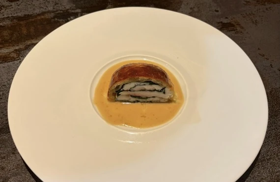 新しい味わいを発見！真鯛とバジルの重ね焼き